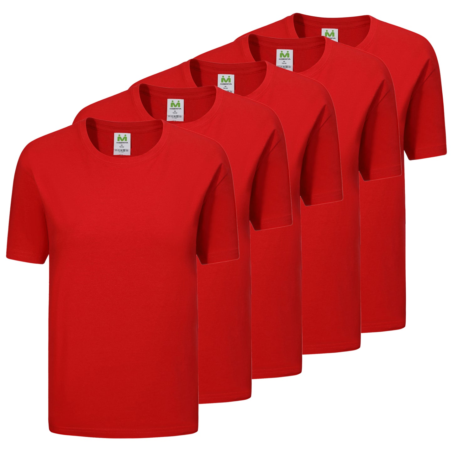 Paquete de 5 Unidades - Camiseta con Mangas Cortas 100% Algodón   5-TS150 - MISEMIYA Uniformes de Trabajo