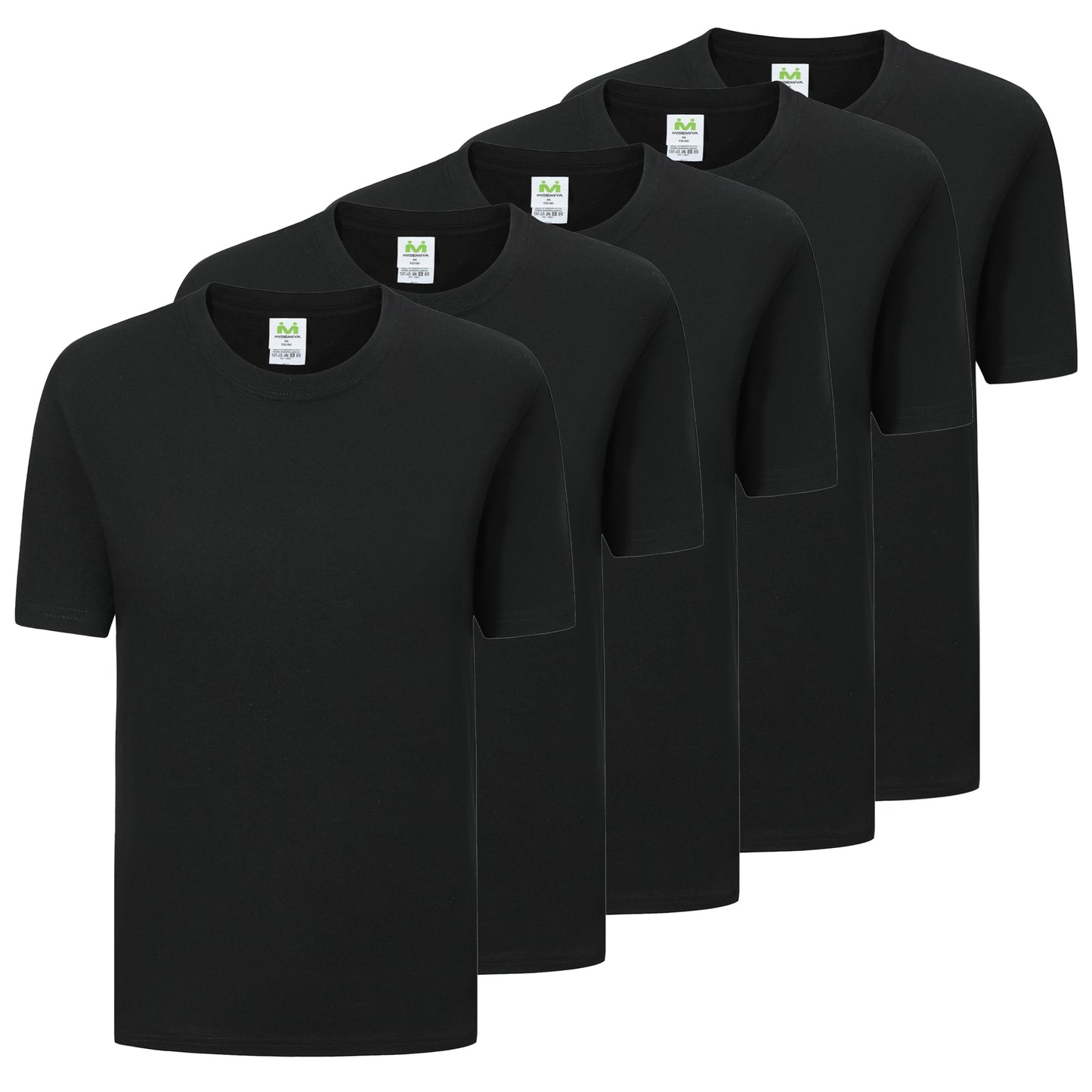 Paquete de 5 Unidades - Camiseta con Mangas Cortas 100% Algodón   5-TS150 - MISEMIYA Uniformes de Trabajo