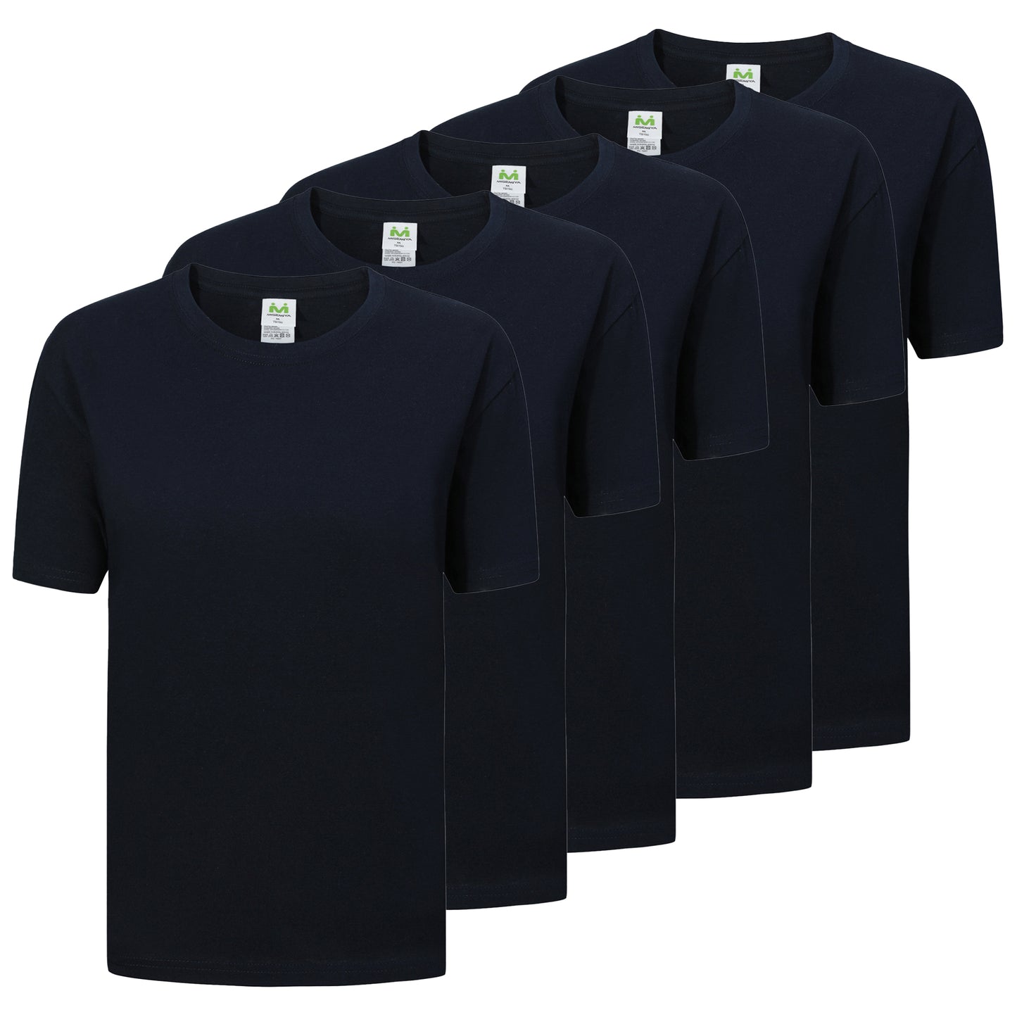 Paquete de 5 Unidades - Camiseta con Mangas Cortas 100% Algodón   5-TS135 - MISEMIYA Uniformes de Trabajo